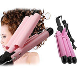 Gadgets d'Eve beauté Rose TRIONDULE™ l'ultime Fer à onduler en 3 tubes - Effet ondulé et frisé